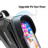 Bicycle Bag Waterproof Touch Screen Cycling Bag Top Front Tube Frame Road Bike Bag 6.5 Phone Case Bike Accessories Bike Phone Top Tube Bag Bicycle Front Frame Storage Bag Cell Phone Mount Holder Bag Case With Touch Screen Waterproof