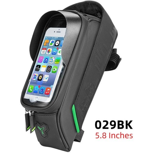 Bicycle Bag Waterproof Touch Screen Cycling Bag Top Front Tube Frame Road Bike Bag 6.5 Phone Case Bike Accessories Bike Phone Top Tube Bag Bicycle Front Frame Storage Bag Cell Phone Mount Holder Bag Case With Touch Screen Waterproof