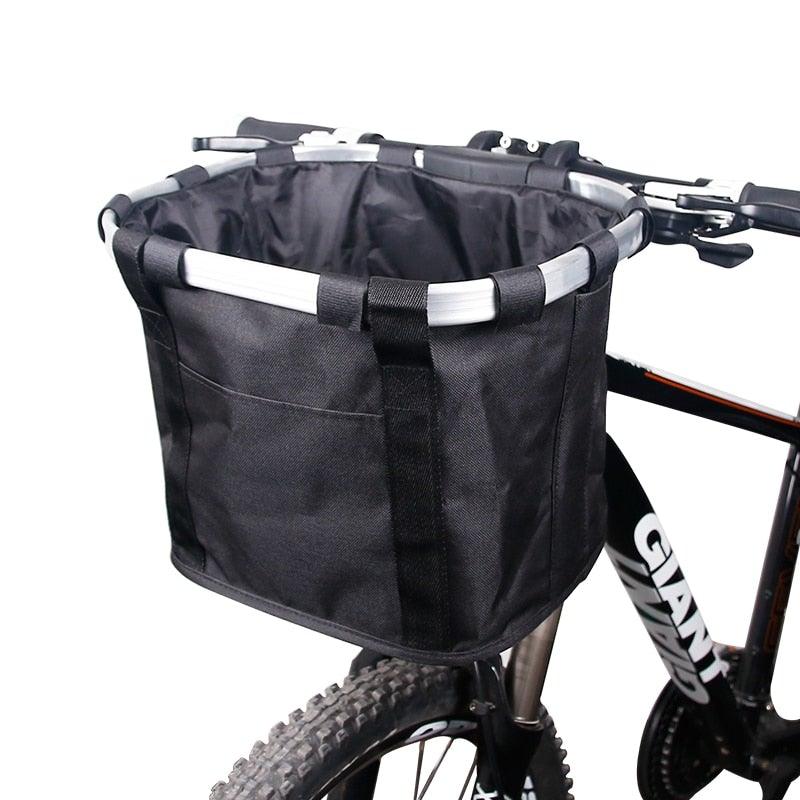 Bicycle Basket Handlebar Cycling Carryings Holder Bike Riding Pouch Cycle Biking Front Baggage Bag Load Bike Basket Detachable Bicycle Basket Folding Small Pet Cat Dog Carrier Front Handlebar Basket For Most Mountain Bikes And Bicycles Easy Install