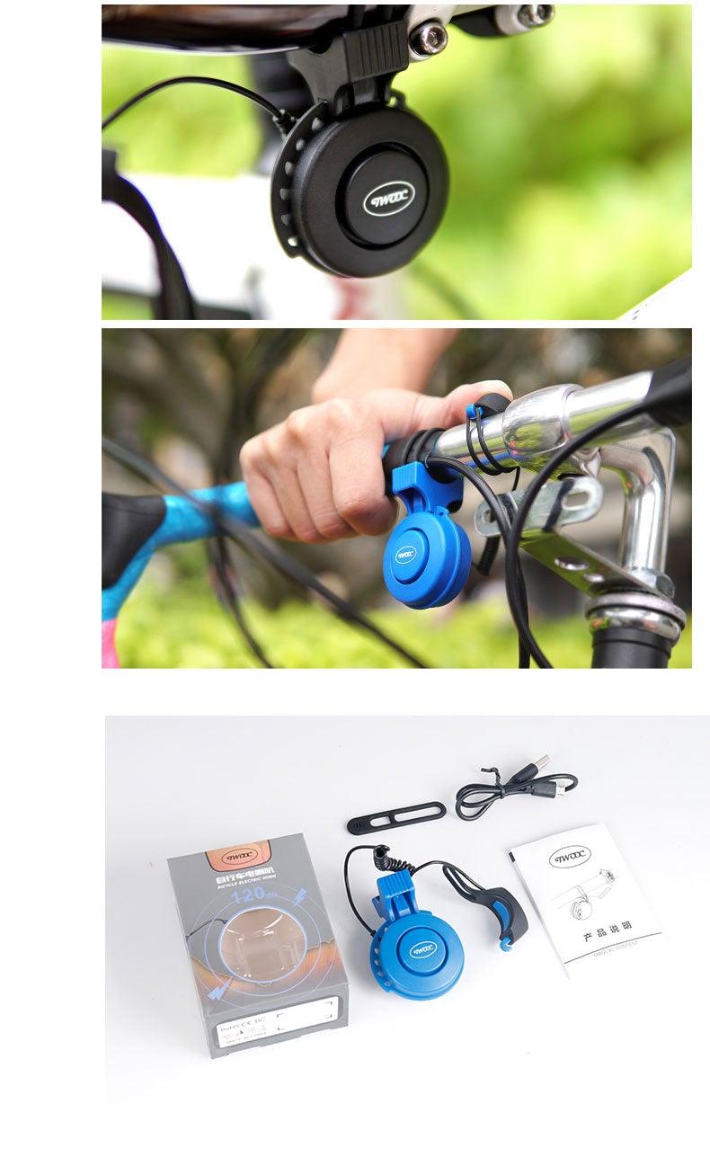 Bicycle Electronic Bell Scooter Siren Trumpet Alarm USB Charge Cycling Audio Warning Alert Safety Riding Mini Bicycle Horn Loud USB Rechargeable Handlebar Cycling Alarm Alert Ring For Mountain Bike