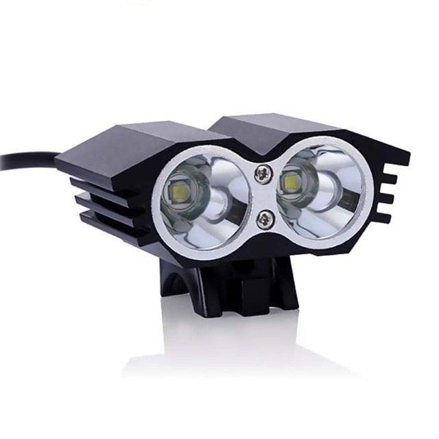 Bicycle Front Light Super Bright Bike Light Road Cycling Headlight 6400mAh Battery Pack Charger Bicycle Light USB Rechargeable Bike Headlight Set Install In Seconds Without Tools Powerful Bike Headlight