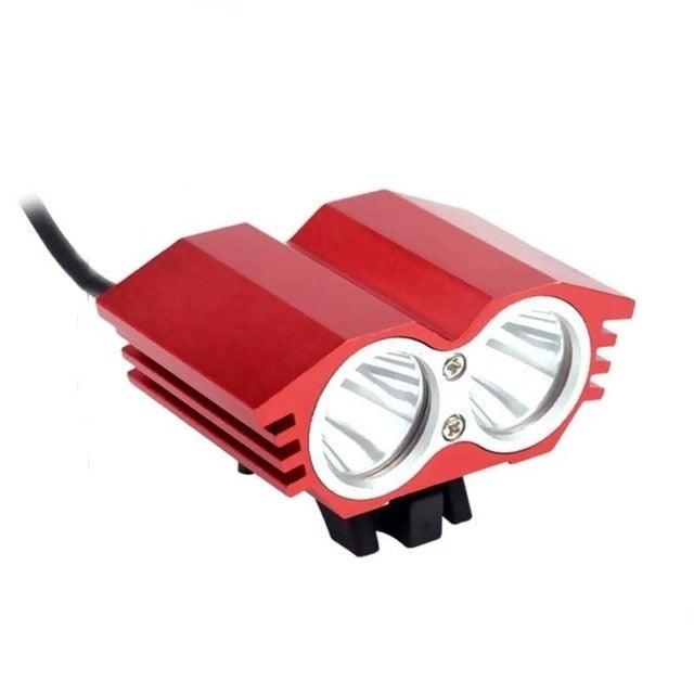 Bicycle Front Light Super Bright Bike Light Road Cycling Headlight 6400mAh Battery Pack Charger Bicycle Light USB Rechargeable Bike Headlight Set Install In Seconds Without Tools Powerful Bike Headlight