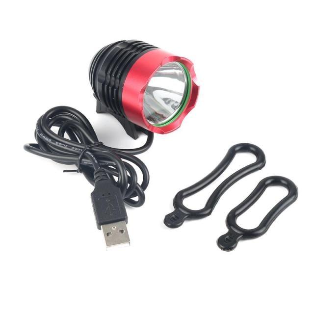 Bicycle Front Lights LED Rechargeable Headlight Waterproof Head Lamp Battery Powered Flashlight Bright Lamp Bike Headlight Waterproof LEDs Bicycle Light Mountain Bike Front Light Headlamp Bike Light 1200 Lm