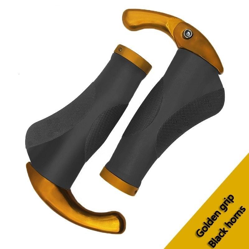 Bicycle Grip Handlebar End Cap Aluminium Alloy Lock Mountain Handle Bar Grip Bike Anti-Skid Rubber Bicycle Skid-Proof Grips New Generation Bike Handlebar Grip Soft Gel Inserts Shock Resistance Ergonomics Comfort Design