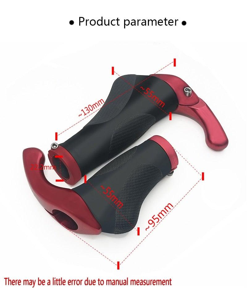 Bicycle Grip Handlebar End Cap Aluminium Alloy Lock Mountain Handle Bar Grip Bike Anti-Skid Rubber Bicycle Skid-Proof Grips New Generation Bike Handlebar Grip Soft Gel Inserts Shock Resistance Ergonomics Comfort Design