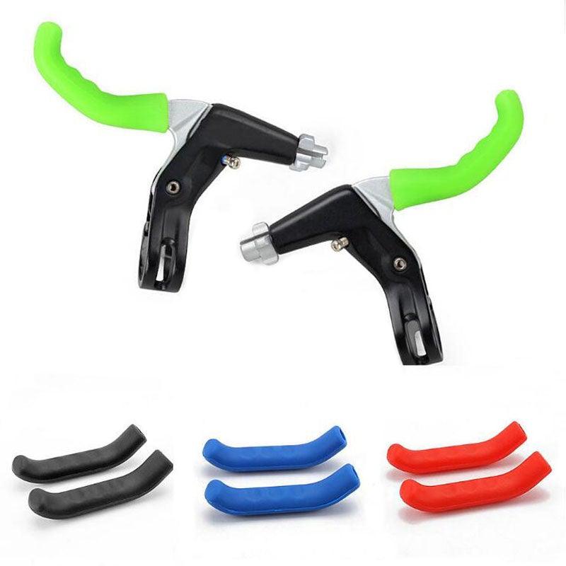 Bicycle Handle Bar Grips Cover Brake Handle Mountain Bike Cycling Silicone Anti-slip Handlebar Soft Grip Brake Silicone Covers Sleeves Waterproof Mountain Road Bike Brake Handle Protector