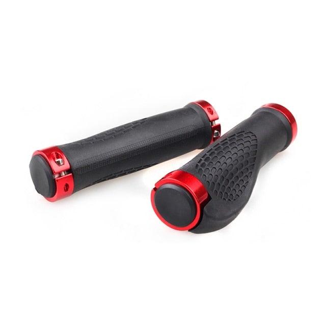 Bicycle Handlebar Cover Bike Grips Bicycle Mountain Grips Aluminum Anti-Slip Handle Bike Double Aluminum Clamp Lock On Grips For Mountain Bike Handle Bar Ends Bike Grips Comfort Ergo Handlebar Grip Designed For Cycling