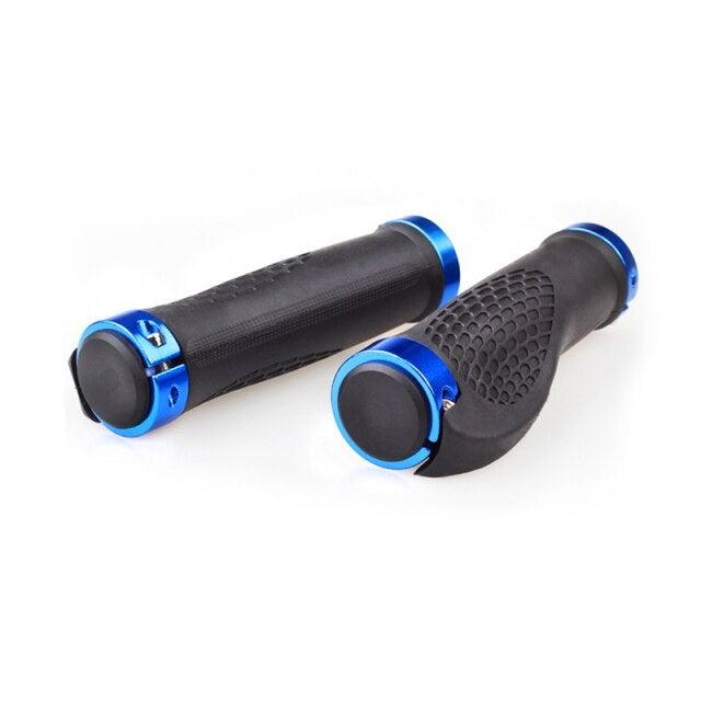 Bicycle Handlebar Cover Bike Grips Bicycle Mountain Grips Aluminum Anti-Slip Handle Bike Double Aluminum Clamp Lock On Grips For Mountain Bike Handle Bar Ends Bike Grips Comfort Ergo Handlebar Grip Designed For Cycling