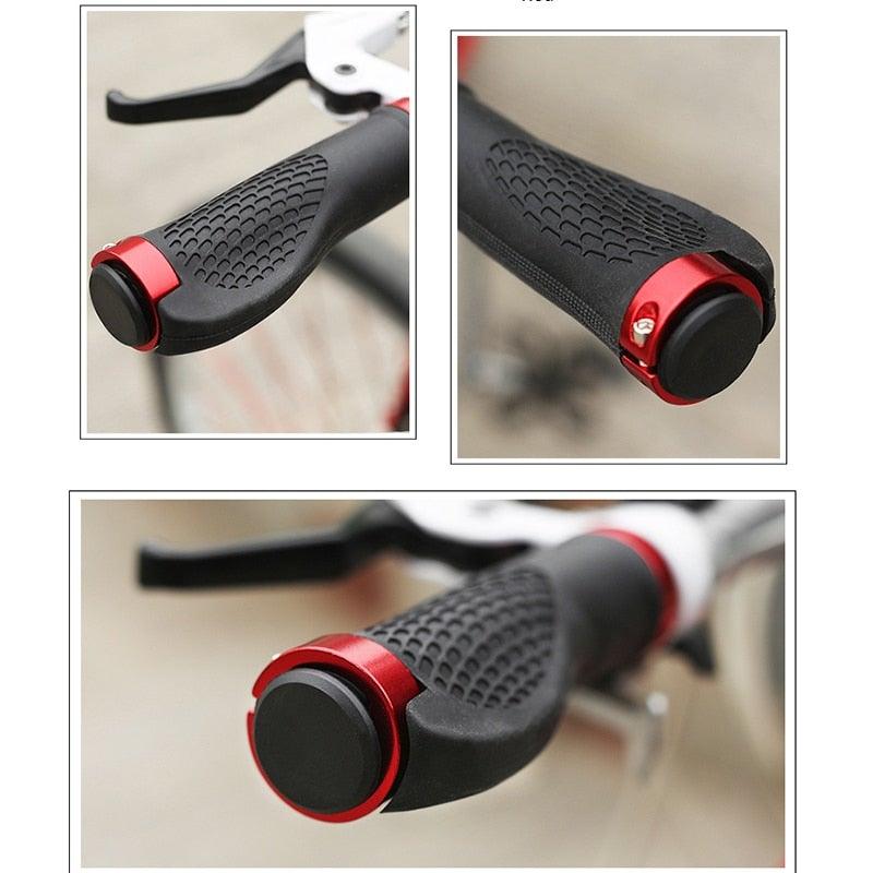 Bicycle Handlebar Cover Bike Grips Bicycle Mountain Grips Aluminum Anti-Slip Handle Bike Double Aluminum Clamp Lock On Grips For Mountain Bike Handle Bar Ends Bike Grips Comfort Ergo Handlebar Grip Designed For Cycling