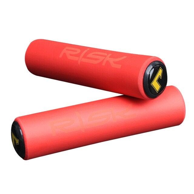 Bicycle Handlebar Cover Silicone Non Slip Bike Handle End Grips Bicycle Parts Soft Sponge Non-Slip Bicycle Handle With End Holding Shock Resistance Absorbent Comfortable Bike Accessories