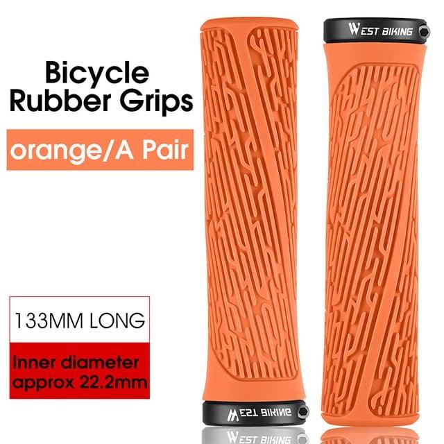 Bicycle Handlebar Grips Cycling Bicycle Accessories Non-Slip Bicycle Handlebar Grips Bike Handle Ergonomic Shockproof Bicycle Handle Grip With Adjustable Aluminum Lock For Mountain Bike