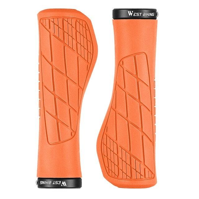 Bicycle Handlebar Grips Cycling Bicycle Accessories Non-Slip Bicycle Handlebar Grips Bike Handle Ergonomic Shockproof Bicycle Handle Grip With Adjustable Aluminum Lock For Mountain Bike