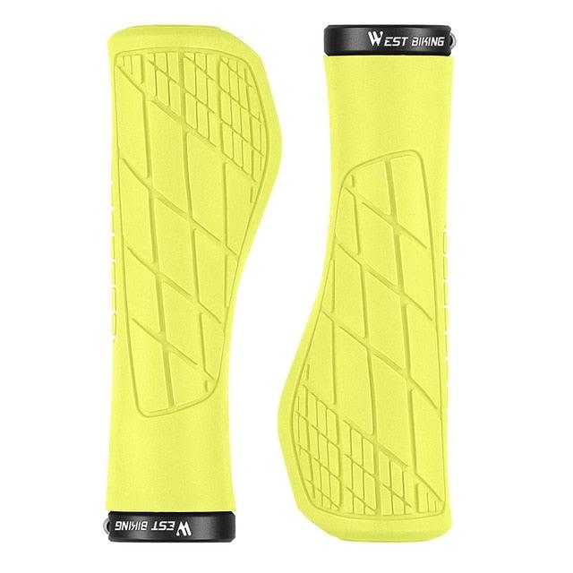 Bicycle Handlebar Grips Cycling Bicycle Accessories Non-Slip Bicycle Handlebar Grips Bike Handle Ergonomic Shockproof Bicycle Handle Grip With Adjustable Aluminum Lock For Mountain Bike