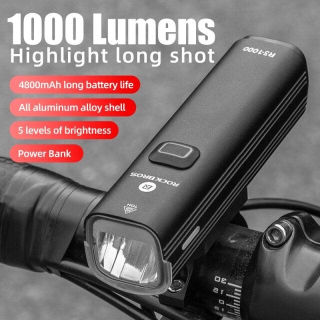 Bicycle Light Front USB Charging Bike Headlight Night Glare Flashlight Road Cycling Bicycle Front Headlight And Back Taillight LED Bike Headlight 5 Modes For Men Women Road Mountain Night Riding 4800mAh