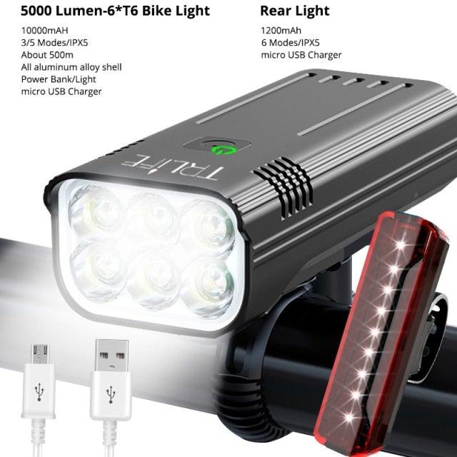 Bicycle Light Rainproof USB Charging LED Cycling Lights Front Lamp Headlight Flashlight Bike Light Bright LED Bicycle Headlight Rechargeable Power Bank Function Headlamp Waterproof For Road Mountain Safety Cycling