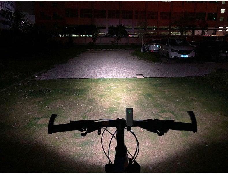 Bicycle Light Rainproof USB Charging LED Cycling Lights Front Lamp Headlight Flashlight Bike Light Bright LED Bicycle Headlight Rechargeable Power Bank Function Headlamp Waterproof For Road Mountain Safety Cycling