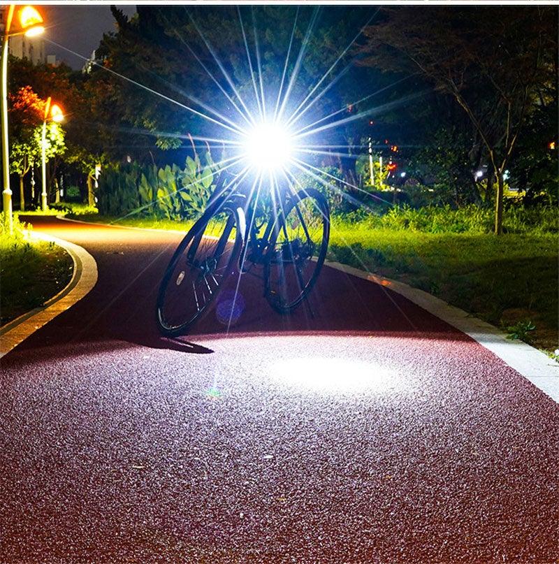 Bicycle Light Taillight Aluminum Alloy Helmet Night Riding Warning Mountain Bike LED Headlight Rear Light Bicycle Ultra Bright LED Warning Bicycle Flashlight USB Rechargeable Auto On/Off Sensor