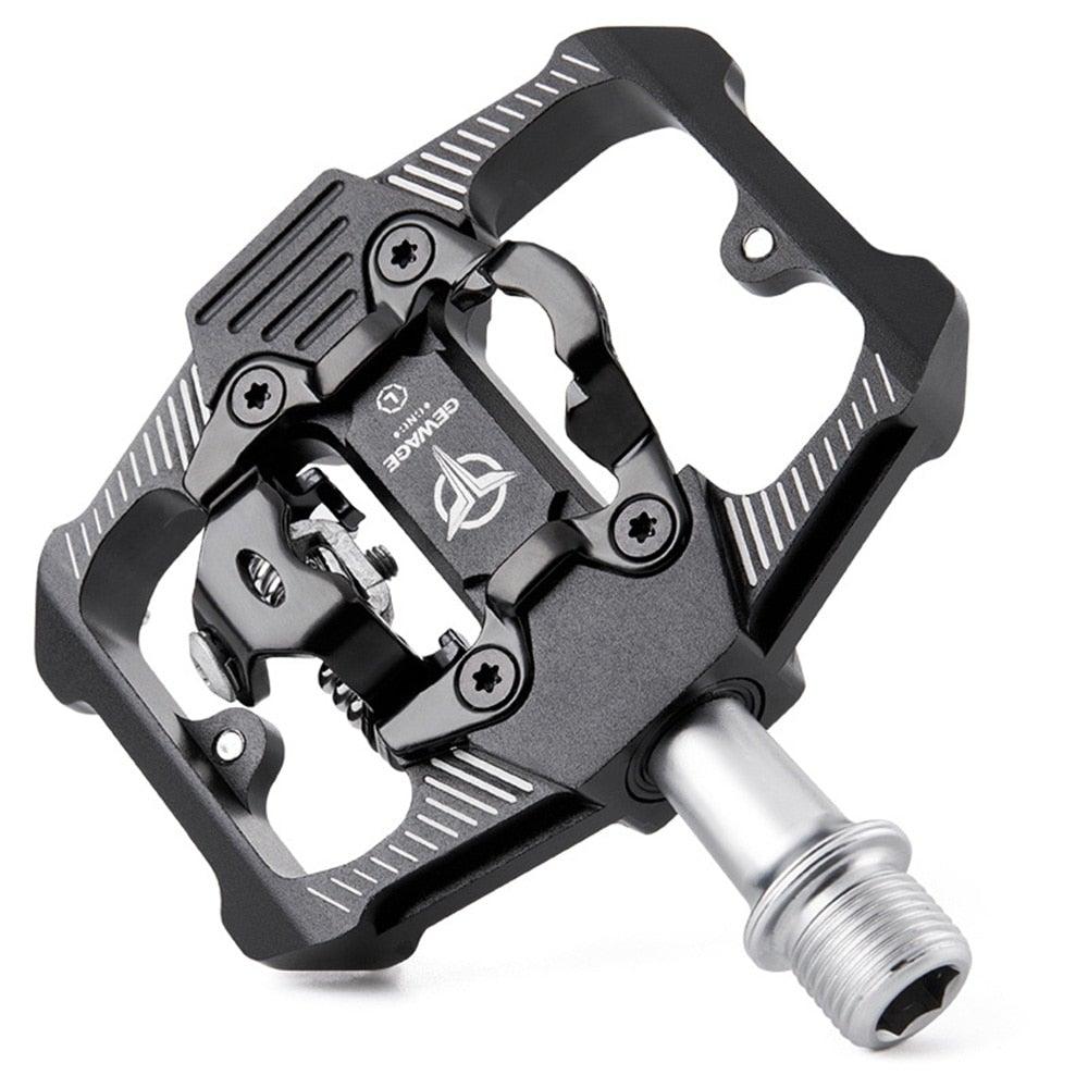 Bicycle Lock Pedal 2 In 1 With Free Cleat For Road Bikes Aluminum Anti-slip Sealed Bearing Lock Accessories Bike Clip In Pedals Cleats Included Suitable For Spin Bike Exercise Bike Indoor Bike