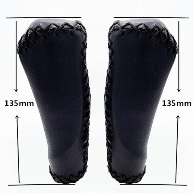 Bicycle Locking Grip Wear-Resistant Leather Non-Slip Grip Cover Mountain Bike Handlebar Lock-on Bike Handlebar Grips Locking Non-Slip-PU Bicycle Handle Grip Widen Holding Surface For Cycling Mountain And Bicycles Accessories