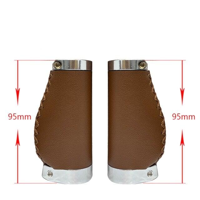 Bicycle Locking Grip Wear-Resistant Leather Non-Slip Grip Cover Mountain Bike Handlebar Lock-on Bike Handlebar Grips Locking Non-Slip-PU Bicycle Handle Grip Widen Holding Surface For Cycling Mountain And Bicycles Accessories