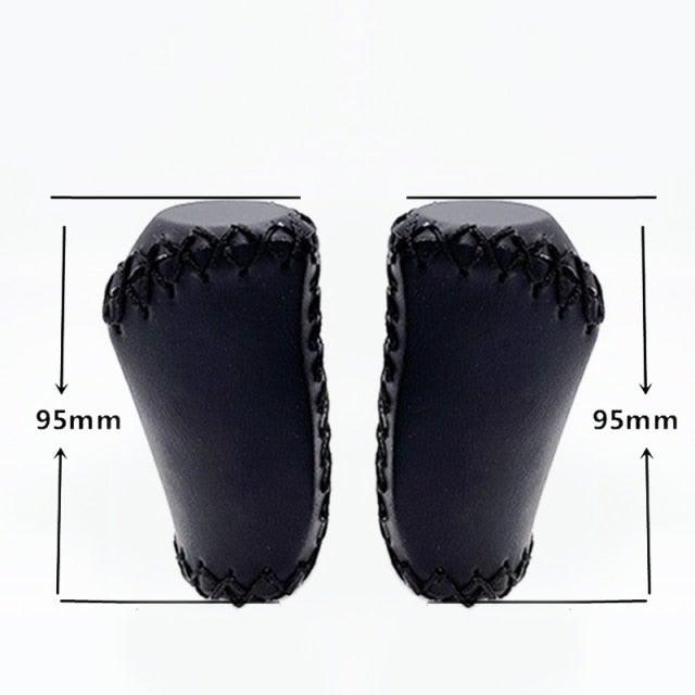 Bicycle Locking Grip Wear-Resistant Leather Non-Slip Grip Cover Mountain Bike Handlebar Lock-on Bike Handlebar Grips Locking Non-Slip-PU Bicycle Handle Grip Widen Holding Surface For Cycling Mountain And Bicycles Accessories