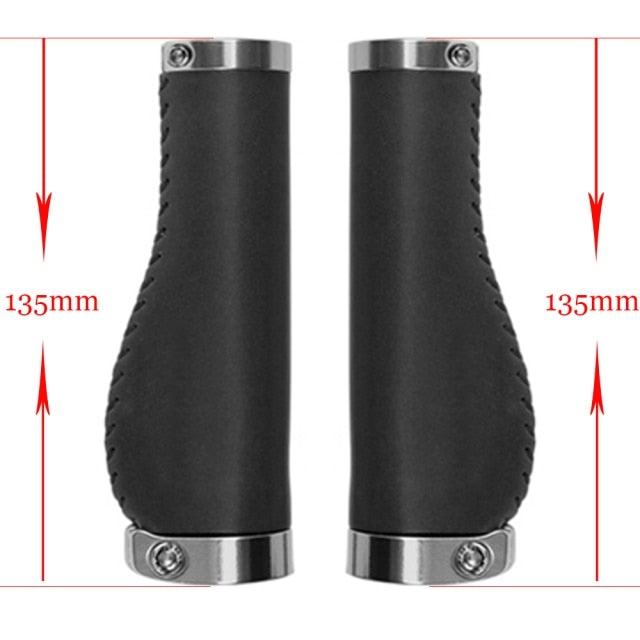 Bicycle Locking Grip Wear-Resistant Leather Non-Slip Grip Cover Mountain Bike Handlebar Lock-on Bike Handlebar Grips Locking Non-Slip-PU Bicycle Handle Grip Widen Holding Surface For Cycling Mountain And Bicycles Accessories