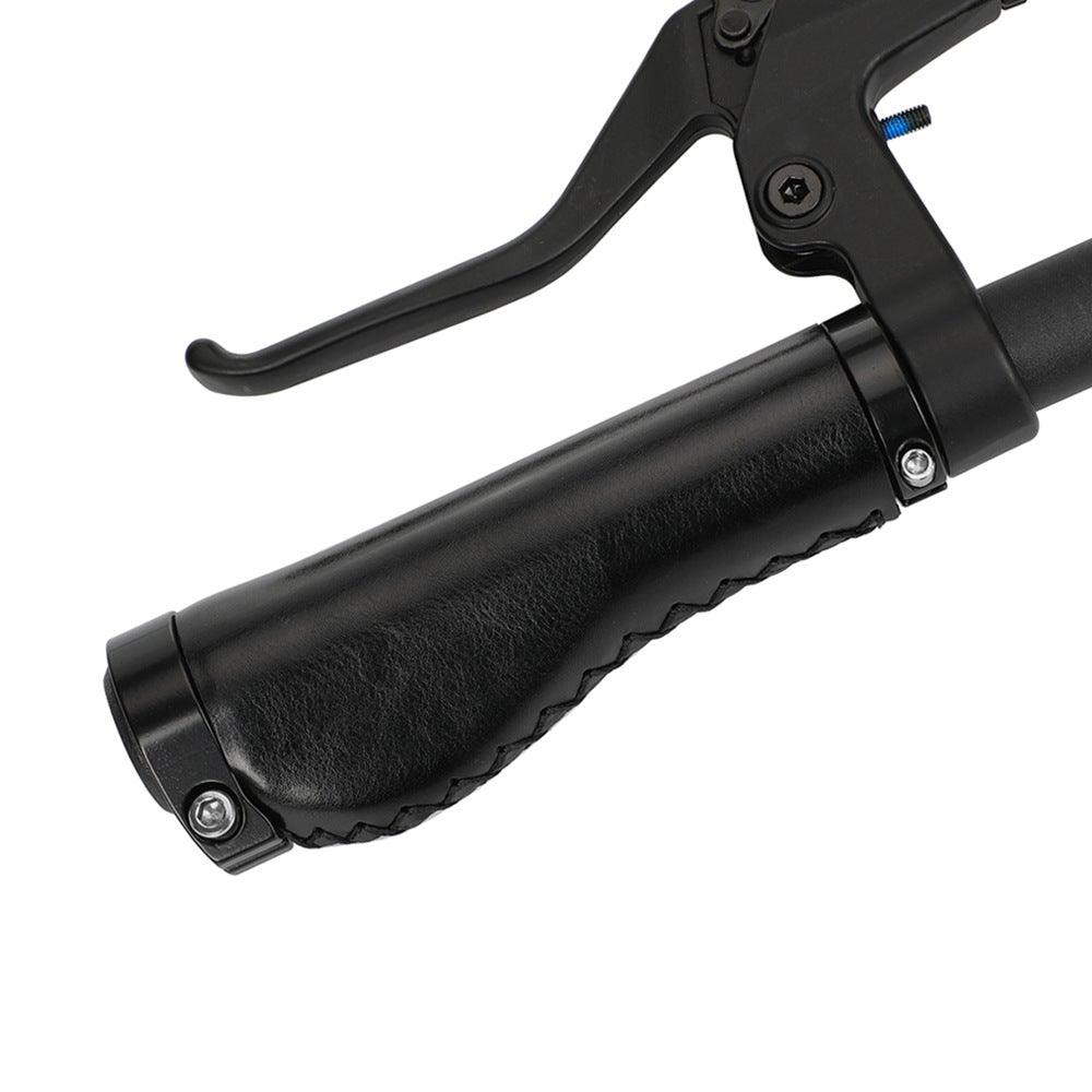 Bicycle Locking Grip Wear-Resistant Leather Non-Slip Grip Cover Mountain Bike Handlebar Lock-on Bike Handlebar Grips Locking Non-Slip-PU Bicycle Handle Grip Widen Holding Surface For Cycling Mountain And Bicycles Accessories