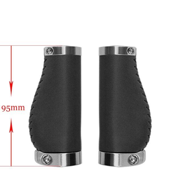 Bicycle Locking Grip Wear-Resistant Leather Non-Slip Grip Cover Mountain Bike Handlebar Lock-on Bike Handlebar Grips Locking Non-Slip-PU Bicycle Handle Grip Widen Holding Surface For Cycling Mountain And Bicycles Accessories