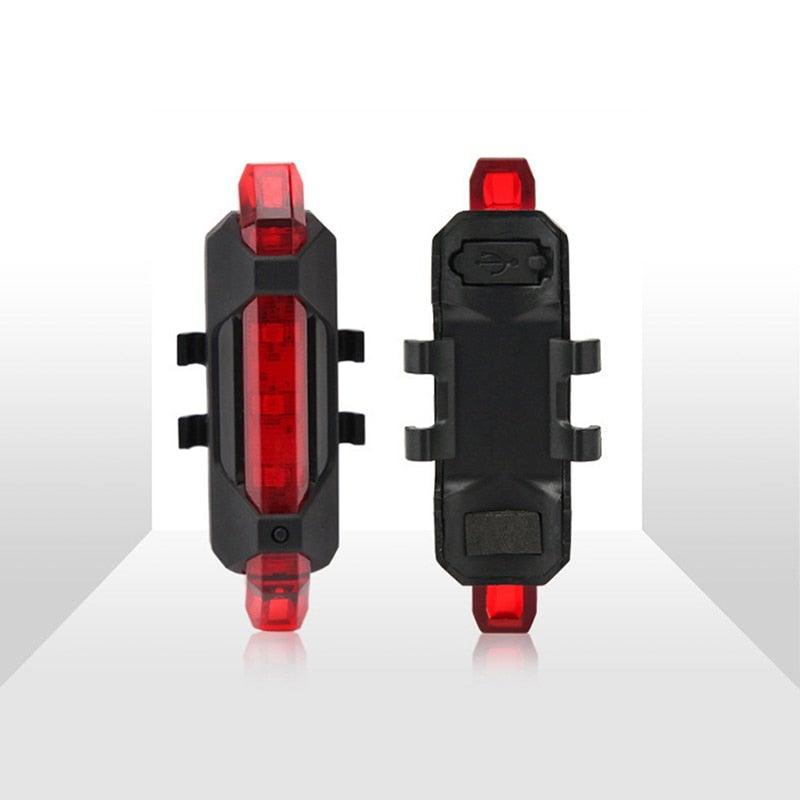 Bicycle Rear LED Tail Light USB Rechargeable Mountain Bike Lamp Waterproof Headlight Front And Rear Bicycle Light Scooter Light  LED Head Back Cycling Flashing Safety Warning Lamp