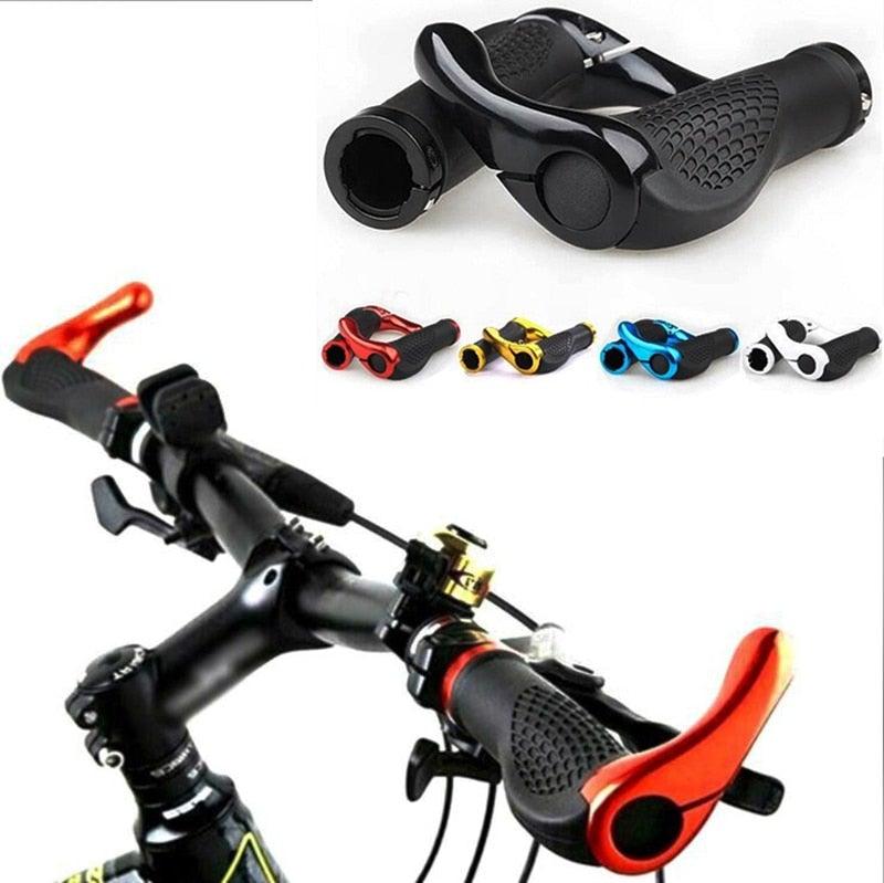 Bicycle Skid-Proof Grips Bicycle Grip Handlebar End Cap Aluminium Alloy Lock Mountain Handle Bar Grip Anti-Skid Rubber Ergonomic Anti-slip Handlebar Grips For Bicycle Mountain Bike Handle Bar With Non-Slip Grip