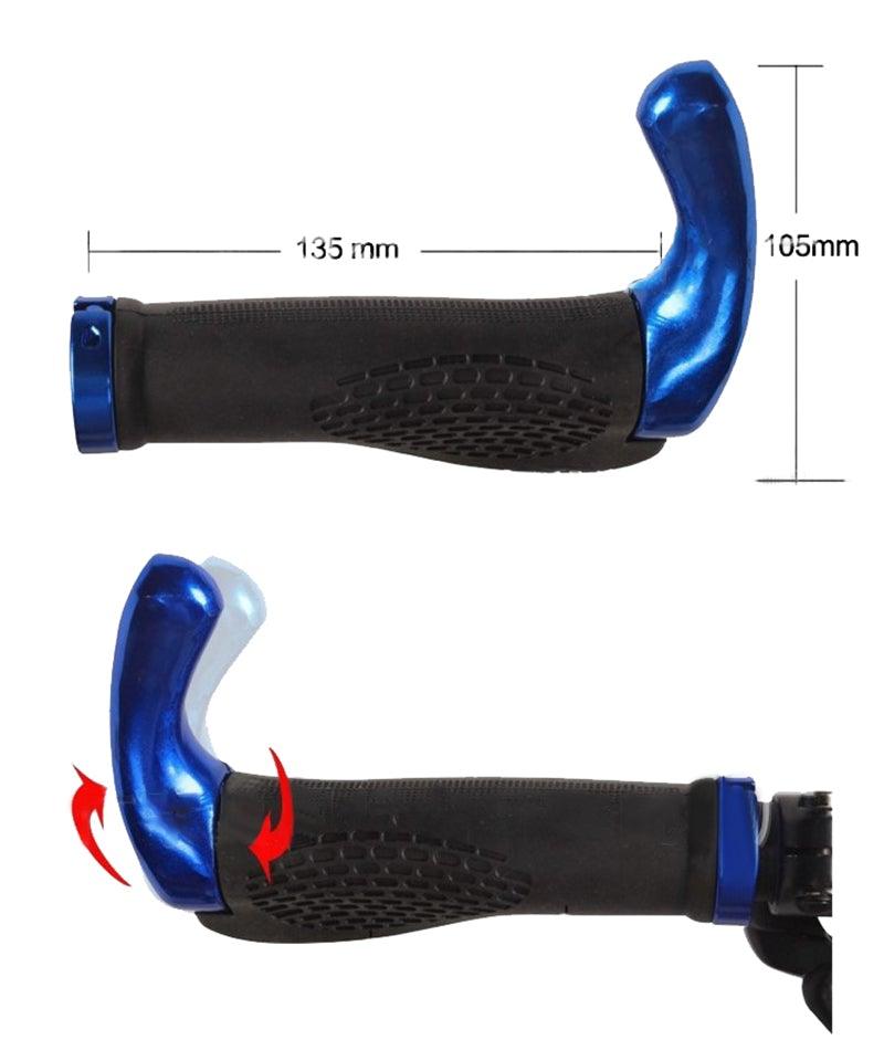 Bicycle Skid-Proof Grips Bicycle Grip Handlebar End Cap Aluminium Alloy Lock Mountain Handle Bar Grip Anti-Skid Rubber Ergonomic Anti-slip Handlebar Grips For Bicycle Mountain Bike Handle Bar With Non-Slip Grip