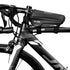 Bicycle Touchscreen Front Frame Bag Phone Case With Double Zippers Cycling Bike Accessories Bike Bag Bike Phone Bag Bike Pouch Bicycle Front Frame Bag Waterproof Top Tube Handlebar Bag Bike Phone Mount Bag Cycling Storage Bag