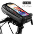 Bicycle Touchscreen Front Frame Bag Phone Case With Double Zippers Cycling Bike Accessories Bike Bag Bike Phone Bag Bike Pouch Bicycle Front Frame Bag Waterproof Top Tube Handlebar Bag Bike Phone Mount Bag Cycling Storage Bag