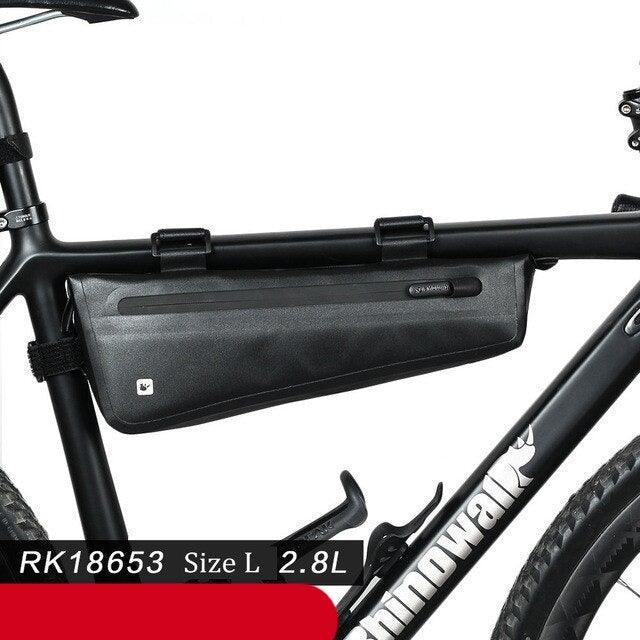 Bicycle Triangle Bag Bike Frame Front Tube Bag Waterproof Cycling Bag Battery Packing Pouch Accessories  Bike Bag Bike Frame Bag Waterproof Bike Triangle Bag Bicycle Pouch Under Tube Bag Professional Cycling Accessories