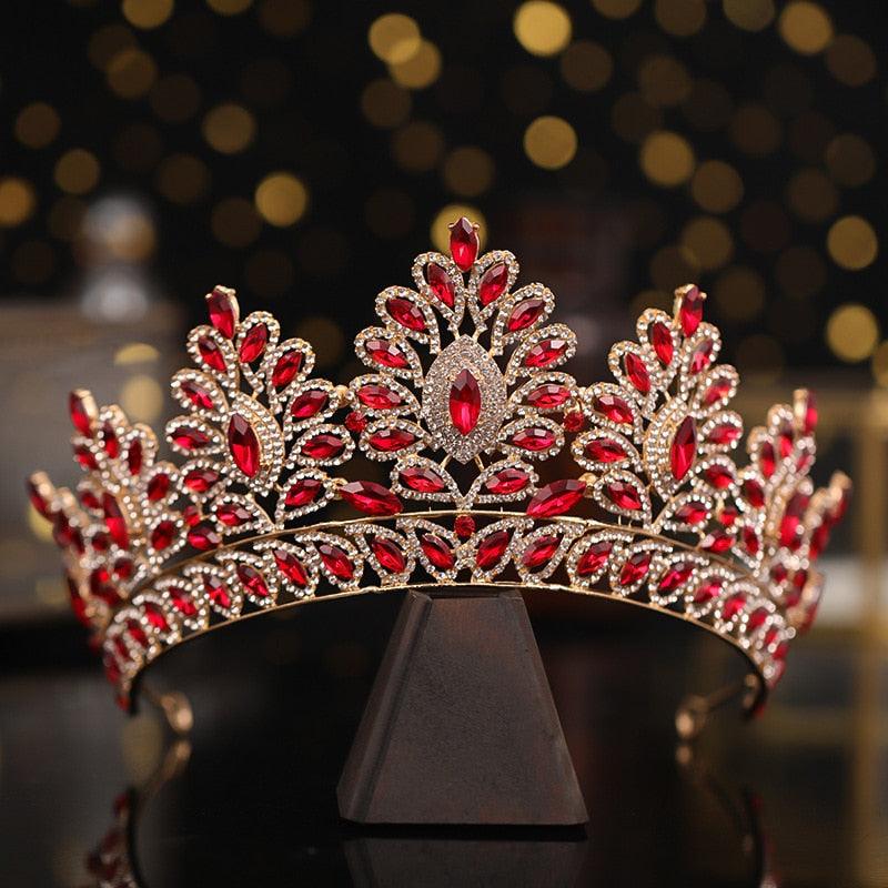 Big Crystal Tiaras Wedding Crown For Brides Women Hair Accessories Headpieces Princess Pageant Crystal Crown Pageant Bridal Wedding Hair Jewelry Accessories Headdress Crystal Crown Pageant Bridal Wedding Hair Jewelry Accessories Headdress