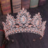 Big Crystal Tiaras Wedding Crown For Brides Women Hair Accessories Headpieces Princess Pageant Crystal Crown Pageant Bridal Wedding Hair Jewelry Accessories Headdress Crystal Crown Pageant Bridal Wedding Hair Jewelry Accessories Headdress