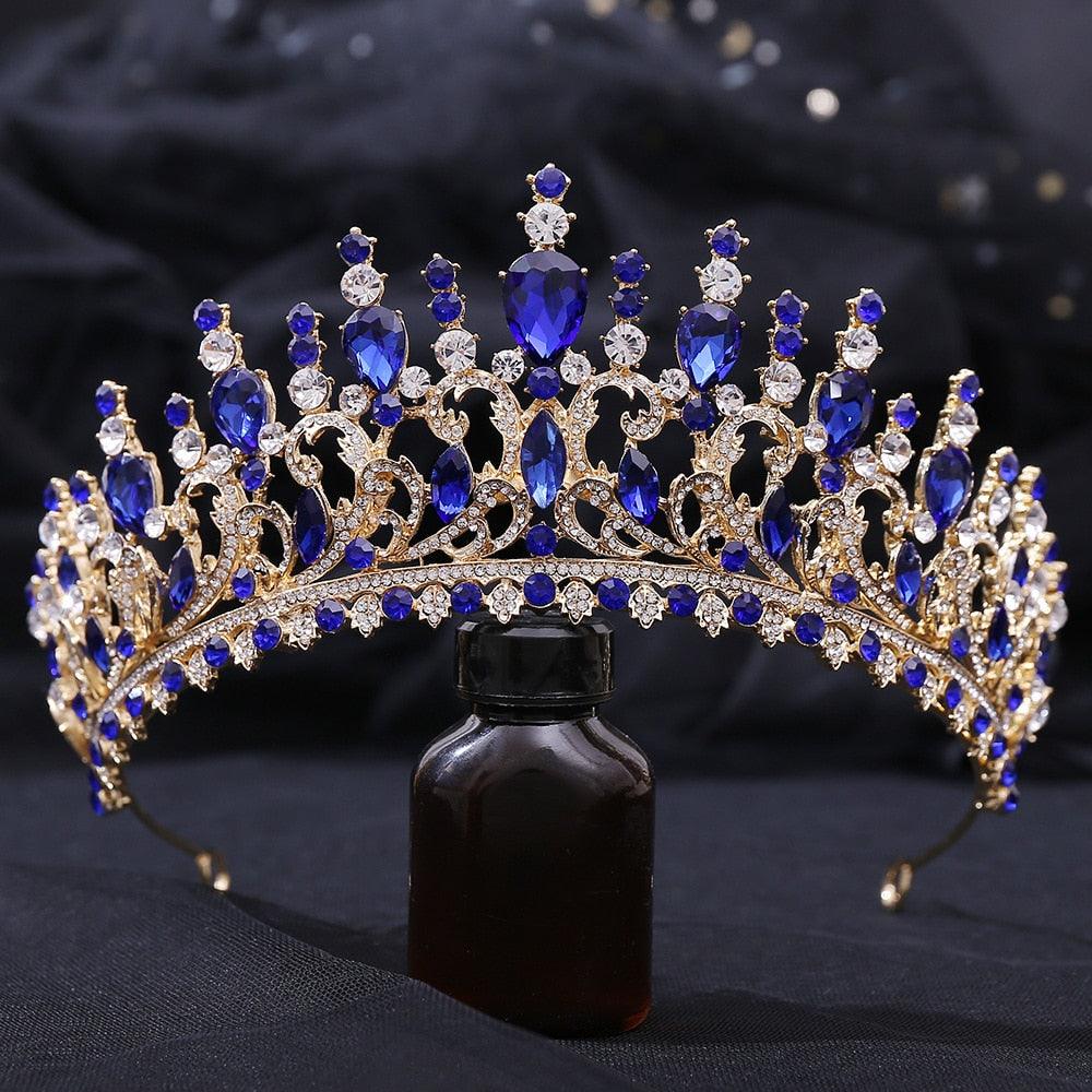 Big Crystal Tiaras Wedding Crown For Brides Women Hair Accessories Headpieces Princess Pageant Crystal Crown Pageant Bridal Wedding Hair Jewelry Accessories Headdress Crystal Crown Pageant Bridal Wedding Hair Jewelry Accessories Headdress