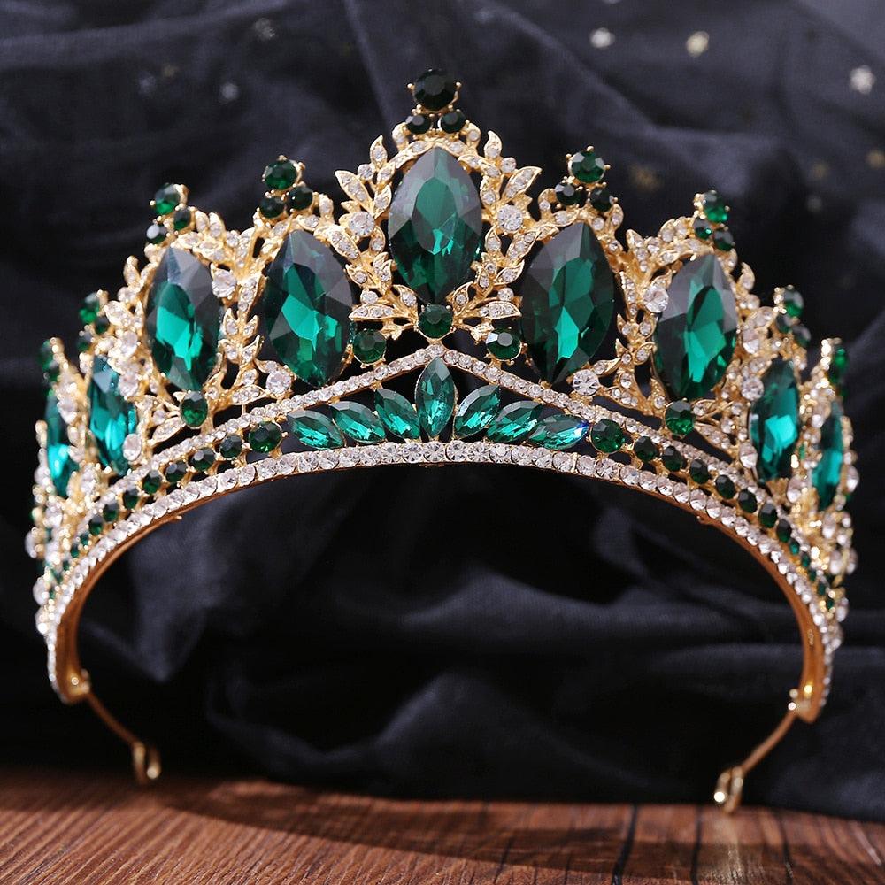 Big Crystal Tiaras Wedding Crown For Brides Women Hair Accessories Headpieces Princess Pageant Crystal Crown Pageant Bridal Wedding Hair Jewelry Accessories Headdress Crystal Crown Pageant Bridal Wedding Hair Jewelry Accessories Headdress