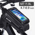 Bike Bag 1.8L Frame Front Tube Cycling Bag Bicycle Waterproof Phone Case Holder Touchscreen Bag Accessories Universal Bicycle Handlebar Bag Top Tube Bike Bag Bicycle Bag Top Tube Bag Bike Phone Case Holder Compatible With Smartphones