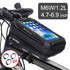 Bike Bag 1.8L Frame Front Tube Cycling Bag Bicycle Waterproof Phone Case Holder Touchscreen Bag Accessories Universal Bicycle Handlebar Bag Top Tube Bike Bag Bicycle Bag Top Tube Bag Bike Phone Case Holder Compatible With Smartphones