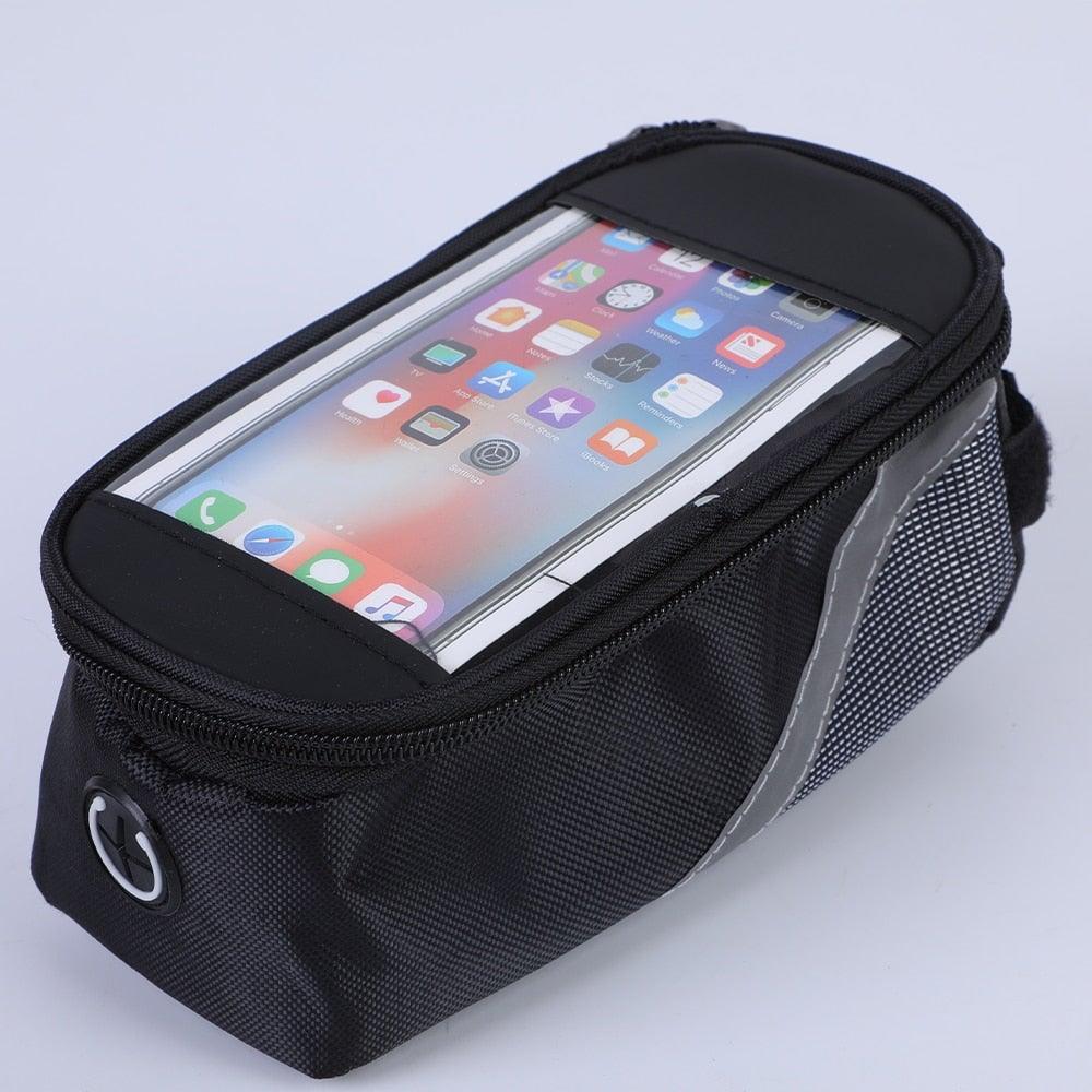 Bike Bag Bicycle Bag Phone Case For Bicycle Cycling Mobile Bike Accessories Head Tube Cell Mobile Phone Bag Case Waterproof Bike Handlebar Bag Bicycle Phone Mount Bicycle Phone Mount Holder Pouch Bag Cycling Frame