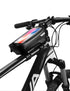 Bike Bag Frame Front Top Tube Waterproof Hard Shell Cycling Bag Touch Screen Phone Case Bicycle Accessories Bike Phone Mount Bag Cycling Waterproof Front Frame Top Tube Handlebar Bag With Touch Screen Holder Case