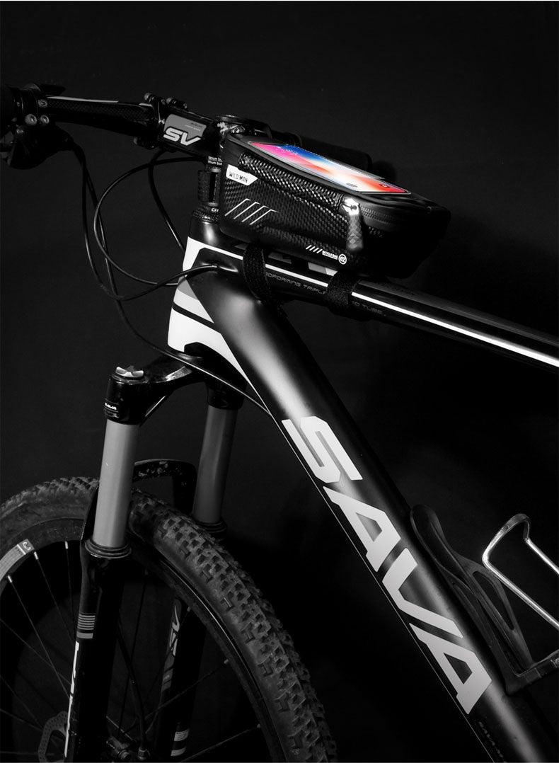 Bike Bag Frame Front Top Tube Waterproof Hard Shell Cycling Bag Touch Screen Phone Case Bicycle Accessories Bike Phone Mount Bag Cycling Waterproof Front Frame Top Tube Handlebar Bag With Touch Screen Holder Case