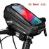 Bike Bag Frame Front Top Tube Waterproof Hard Shell Cycling Bag Touch Screen Phone Case Bicycle Accessories Bike Phone Mount Bag Cycling Waterproof Front Frame Top Tube Handlebar Bag With Touch Screen Holder Case