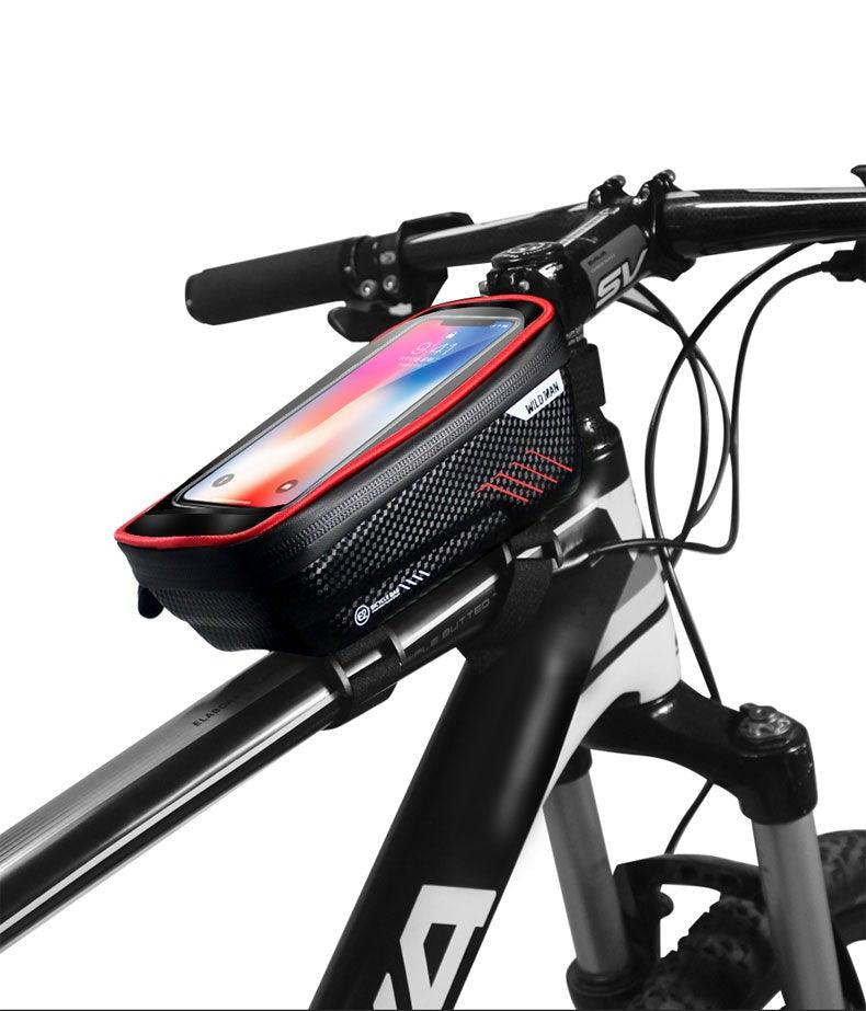 Bike Bag Frame Front Top Tube Waterproof Hard Shell Cycling Bag Touch Screen Phone Case Bicycle Accessories Bike Phone Mount Bag Cycling Waterproof Front Frame Top Tube Handlebar Bag With Touch Screen Holder Case