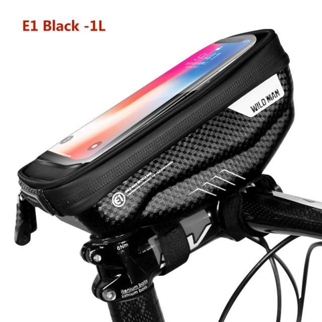 Bike Bag Frame Front Top Tube Waterproof Hard Shell Cycling Bag Touch Screen Phone Case Bicycle Accessories Bike Phone Mount Bag Cycling Waterproof Front Frame Top Tube Handlebar Bag With Touch Screen Holder Case