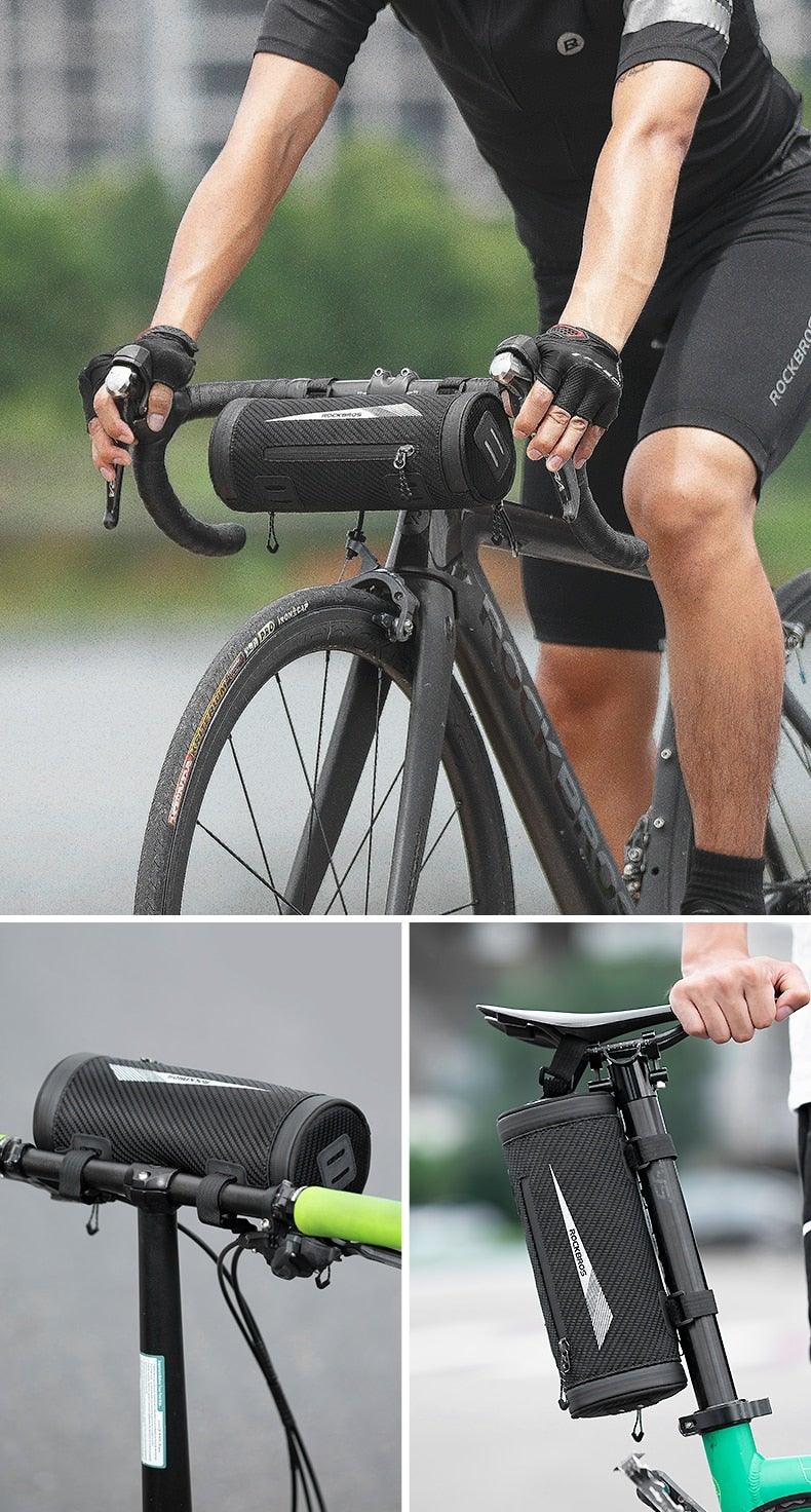 Bike Bag Front Bicycle Portable Handlebar Multi-purpose Large Capacity Backpack Road Cycling Frame Tube Bag Bike Handlebar Bag Front Frame Bag Bike Basket Storage Bag Bicycle Top Tube Bag Lightweight With Shoulder Straps For Road Mountain Bike Cycling