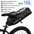 Bike Bag Waterproof Large Capacity Bicycle Bag Cycling Foldable Road Trunk Bike Packing Large Bike Bags Waterproof Bike Bag Under Seat Roll Up Cycling Rear Tail Pack Black 13L