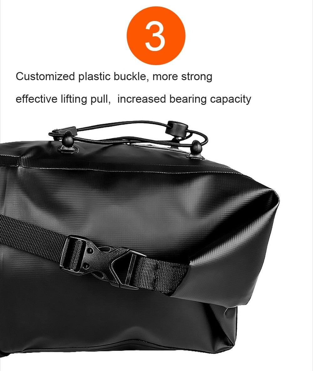 Bike Bag Waterproof Large Capacity Bicycle Bag Cycling Foldable Road Trunk Bike Packing Large Bike Bags Waterproof Bike Bag Under Seat Roll Up Cycling Rear Tail Pack Black 13L