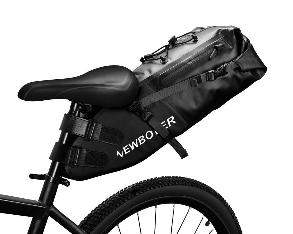 Bike Bag Waterproof Large Capacity Bicycle Bag Cycling Foldable Road Trunk Bike Packing Large Bike Bags Waterproof Bike Bag Under Seat Roll Up Cycling Rear Tail Pack Black 13L